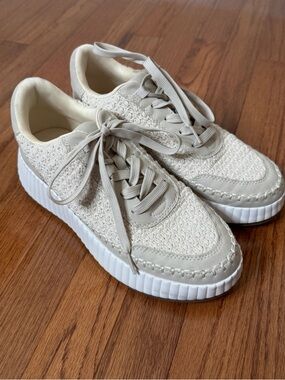 Dolce Vita Women's Dolen Platform Sneaker Ivory Size 8.5